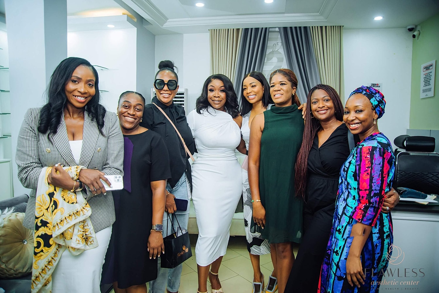 Group of women at the Flawless Aesthetic Center.