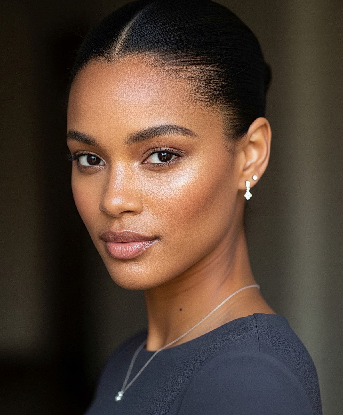 Abuja Sculptra model with glowing skin.